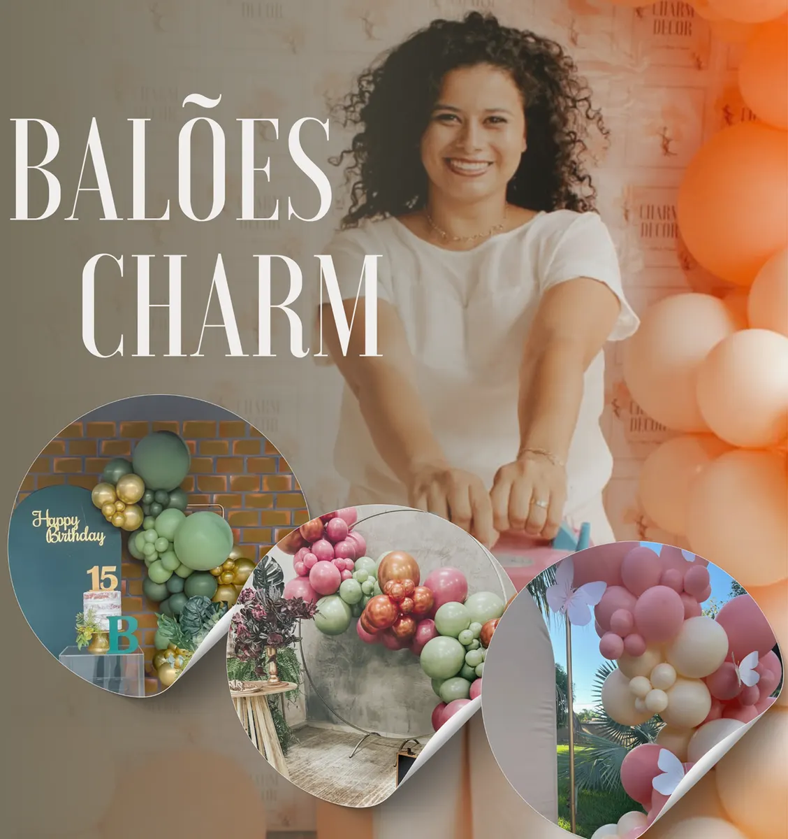 Balões Charm | Arco de Balões Orgânicos