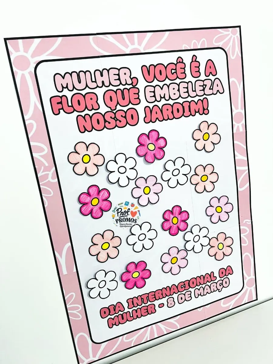 Cartaz Colaborativo – Dia Internacional da Mulher 🌷