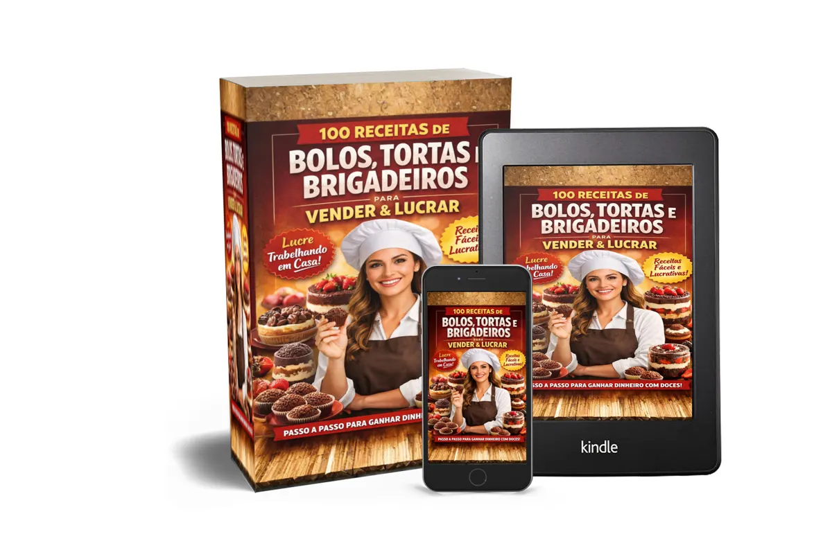 100 Receitas de Bolos, Tortas e Brigadeiros para Vender e Lucrar