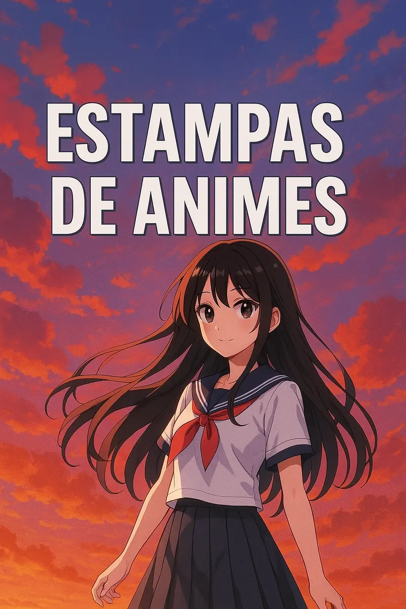 PRIMEIRO PACK DE ESTAMPAS DE ANIMES — ARTE PRONTA PARA VENDER E LUCRAR!