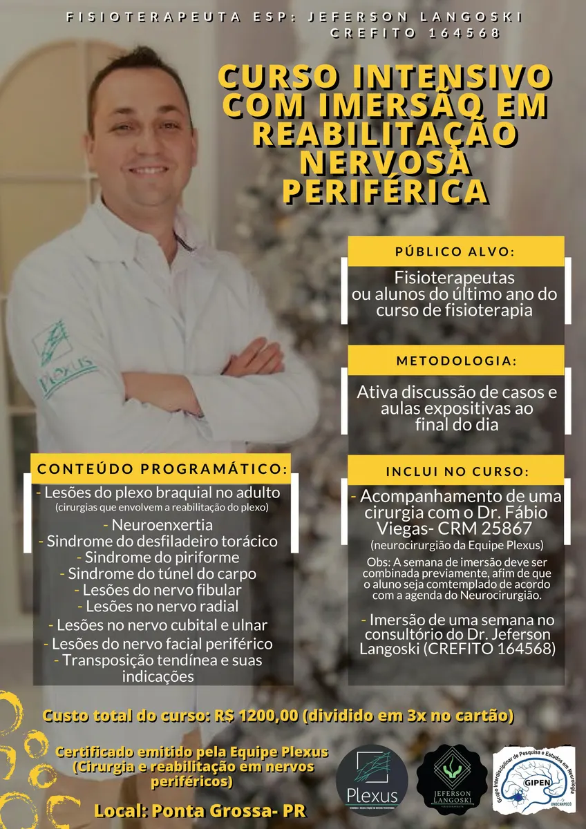 CURSO DE REABILITAÇÃO EM ENXERTOS NERVOSOS