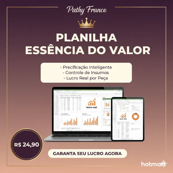 Planilha de Precificação para Artesãos - PARE DE PERDER DINHEIRO! Descubra o Lucro Real de Cada Peça.