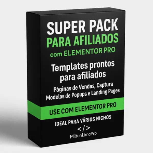 Super Pack Para Afiliados com Elementor PRO