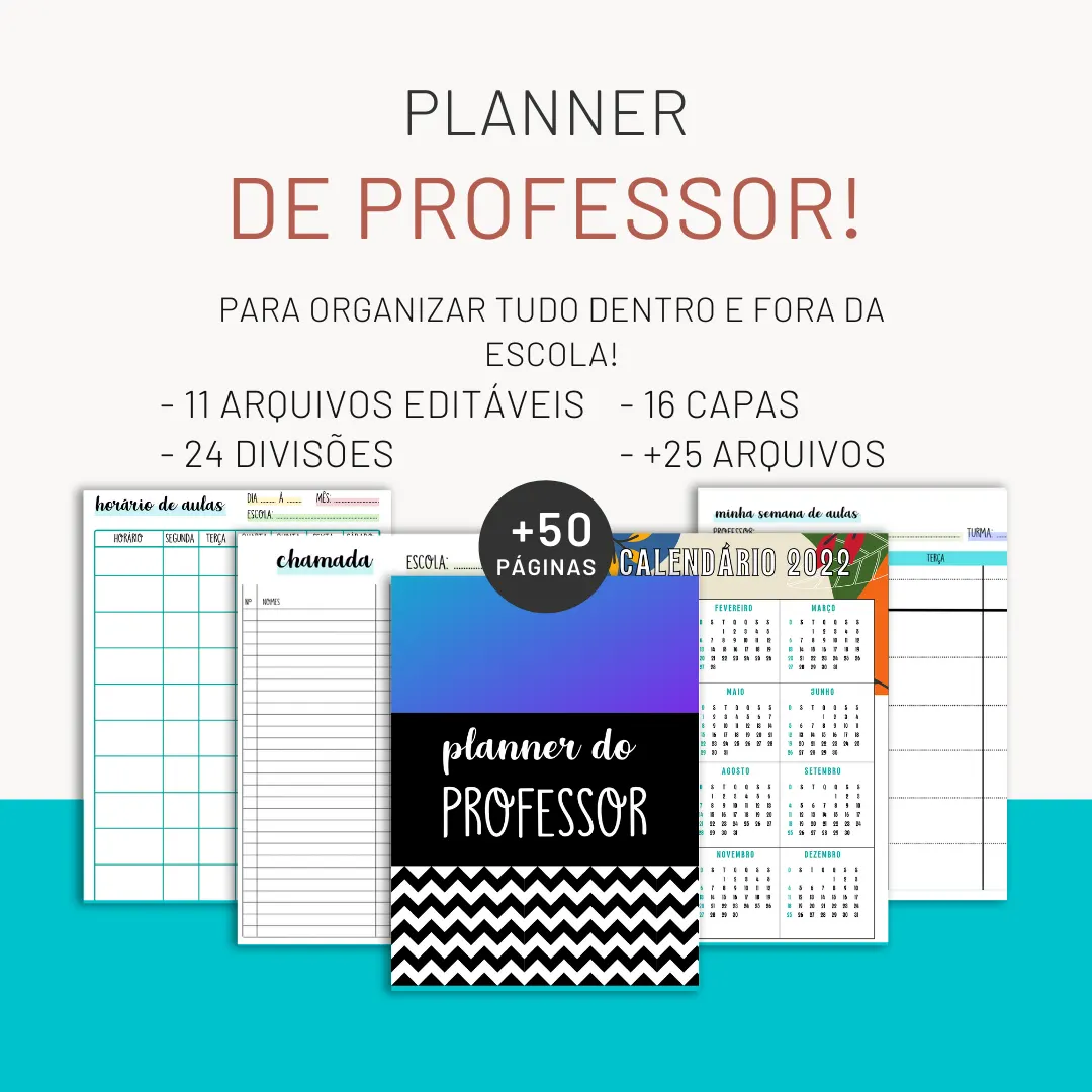 Planner de Professor! (Permanente + Calendário de 2022)