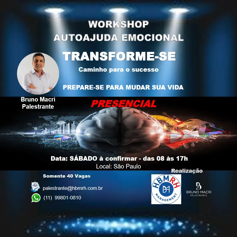 Workshop - TRANSFORME-SE - Autoajuda Emocional - SP - PRESENCIAL