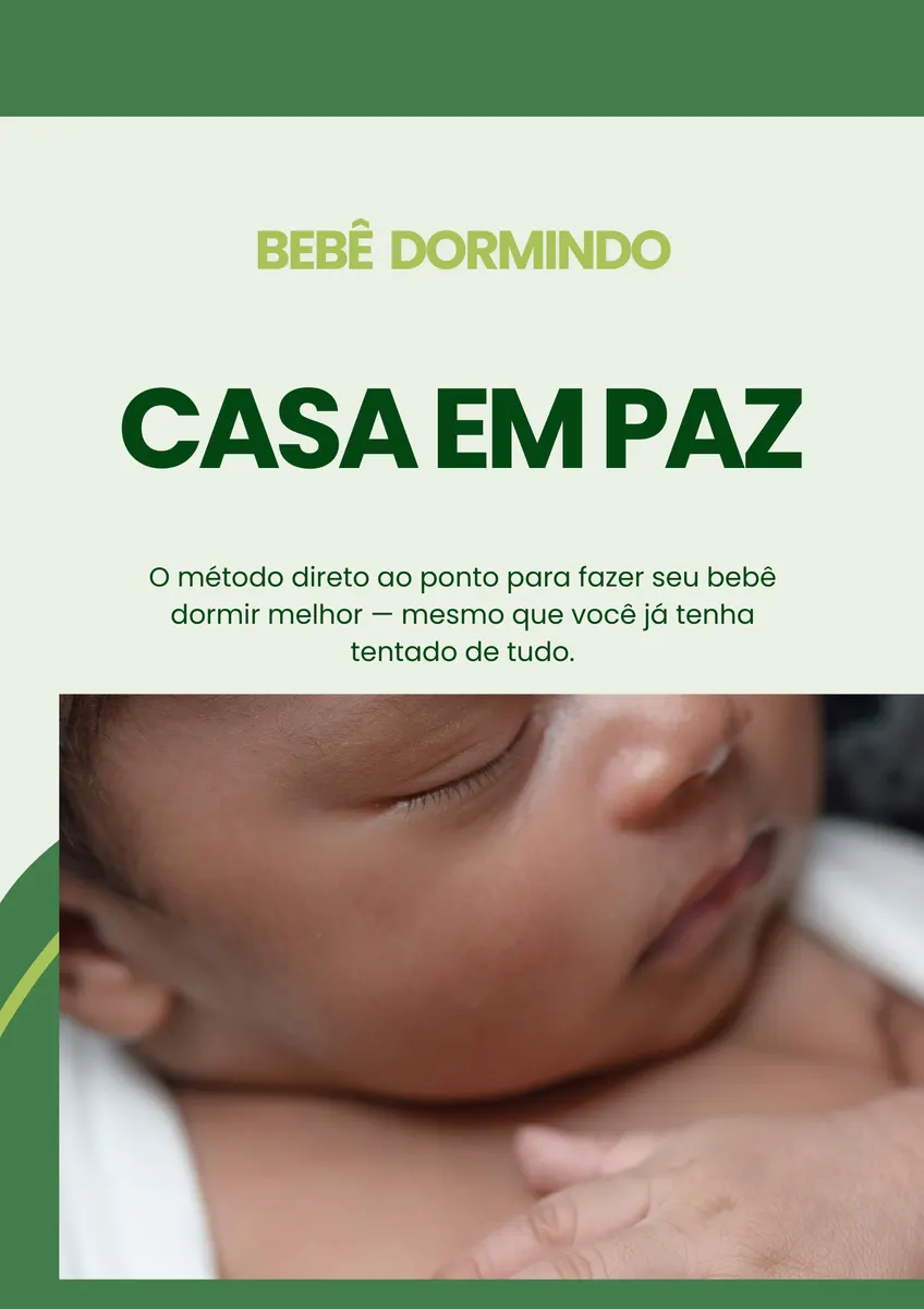 Bebê dormindo, casa em paz.