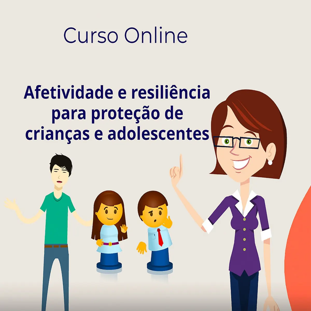 Curso "Afetividade e resiliência para proteção para de crianças e adolescentes"