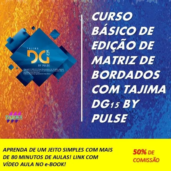 Curso Básico de Editor de Matriz de Bordado com Tajima DG15 By Pulse