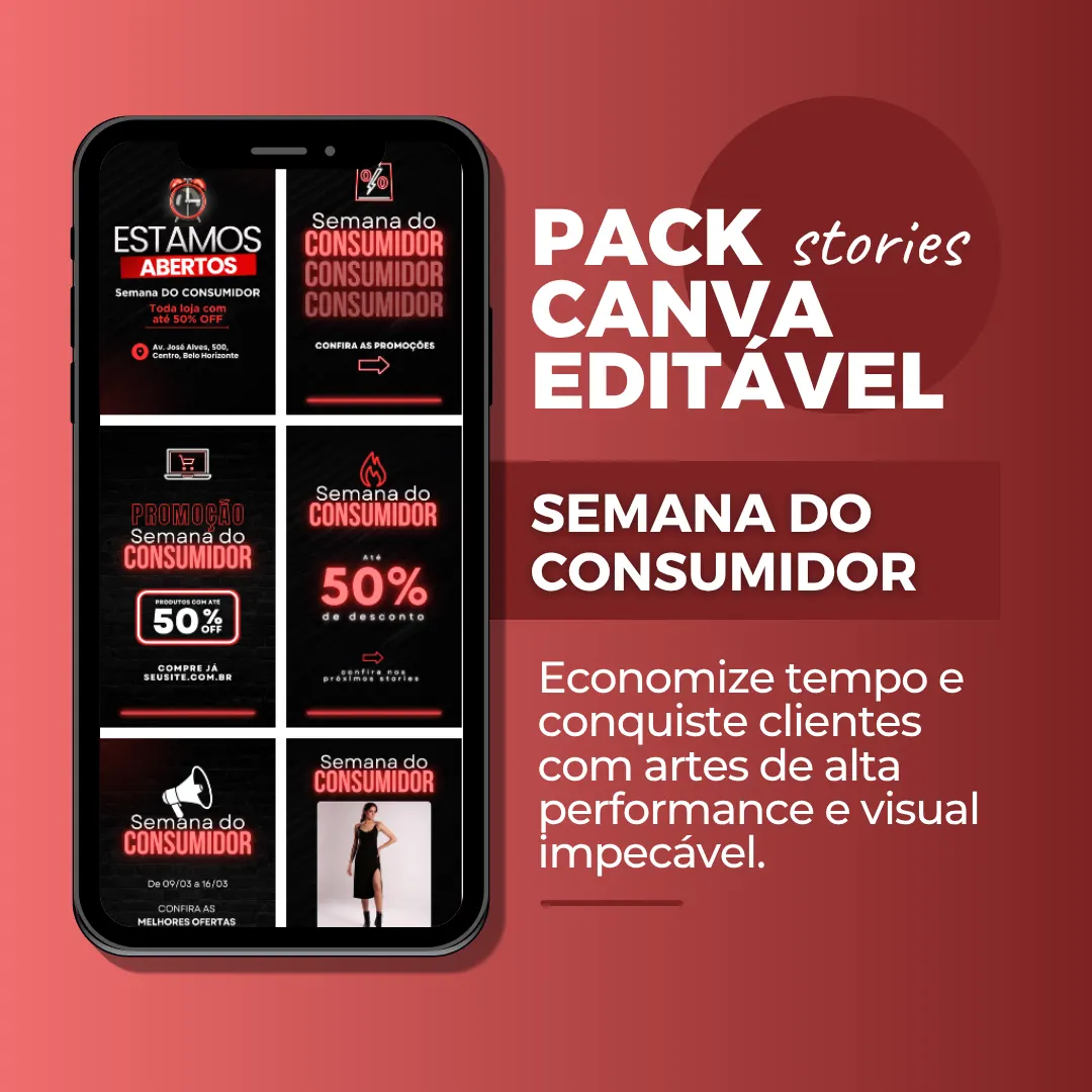 Pack Canva Stories Semana do Consumidor