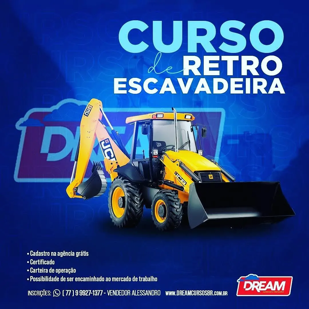 CURSO DE OPERAÇÃO DE RETROESCAVADEIRA ( RECICLAGEM)