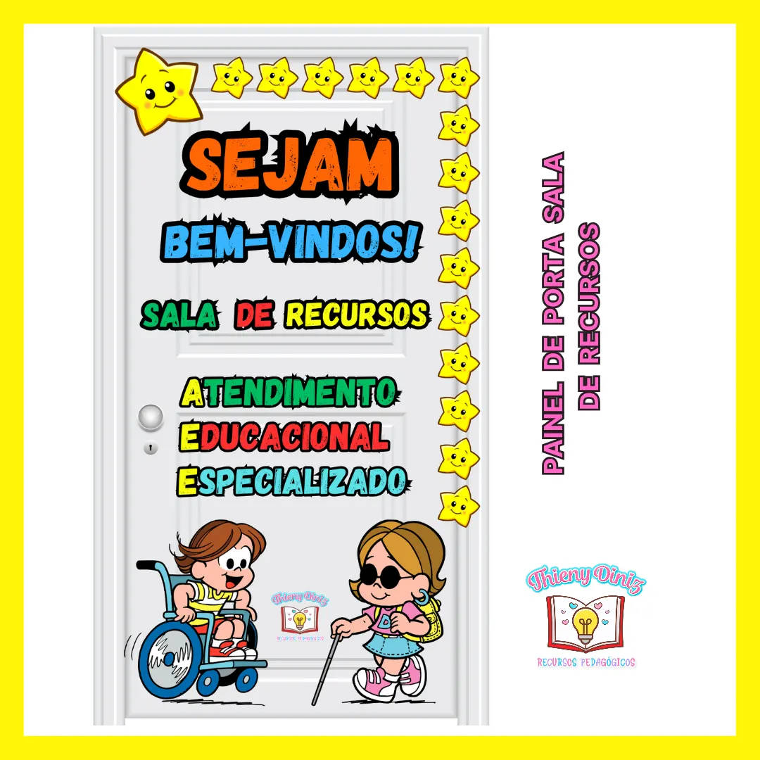 ♿️_ Painel de porta "AEE sala de recursos"