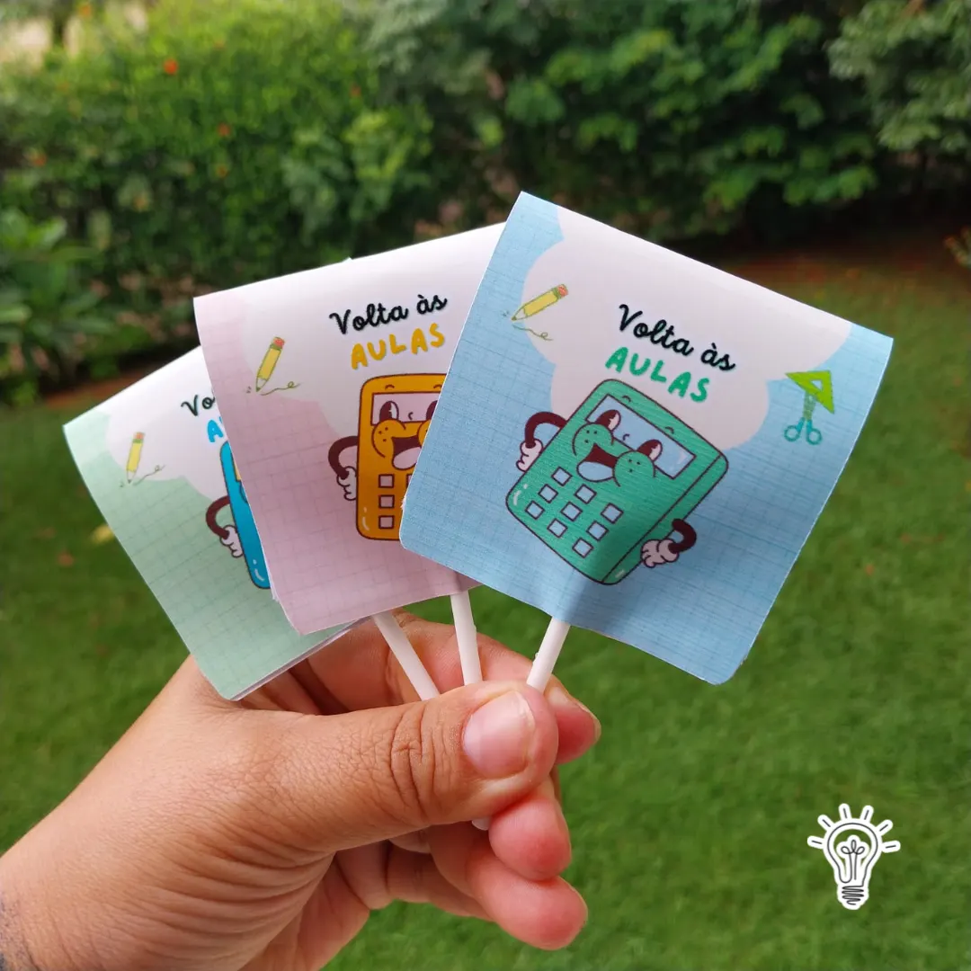 🍭📚✨ Lembrancinha Tag com Mimo - Pirulito Volta às Aulas