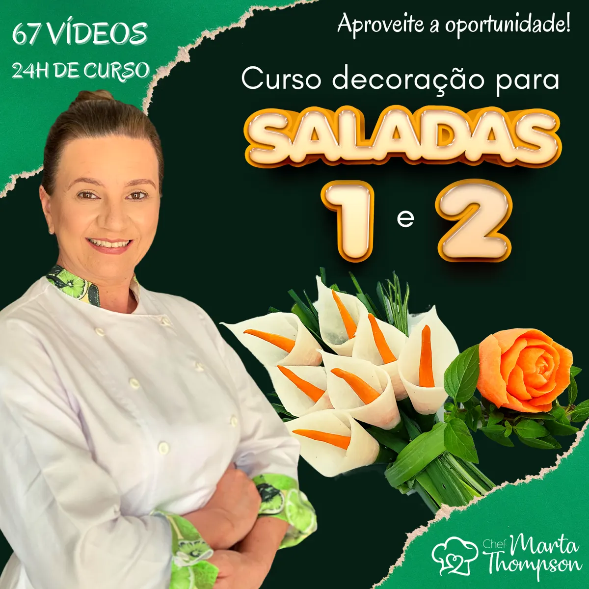 CURSO DECORAÇÃO PARA SALADAS 1 E 2 - COMBO