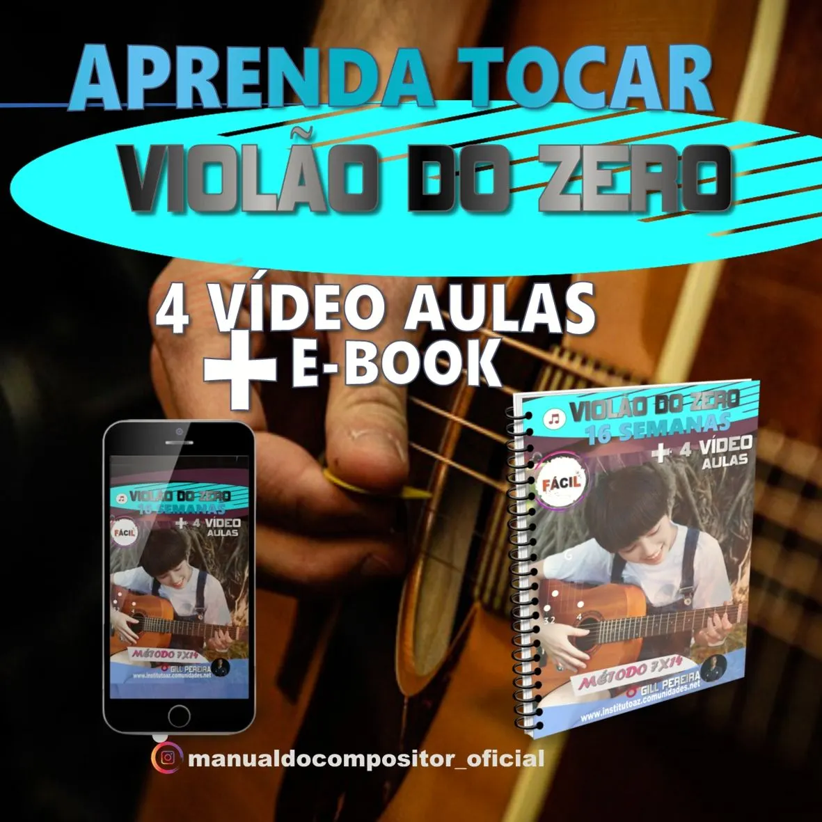 Curso fácil de Violão em 4 aulas