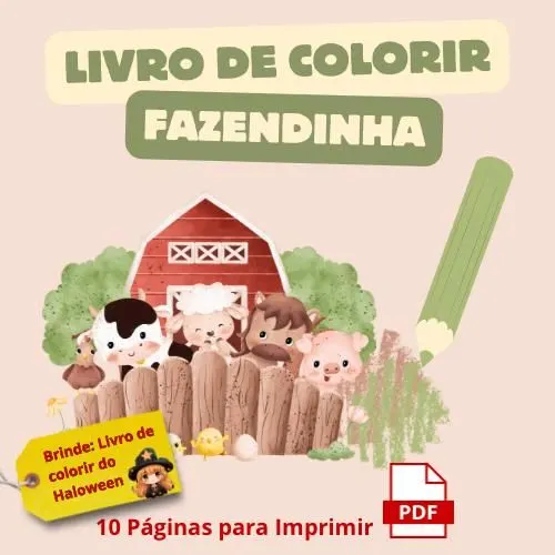 Livro de Colorir na Fazendinha