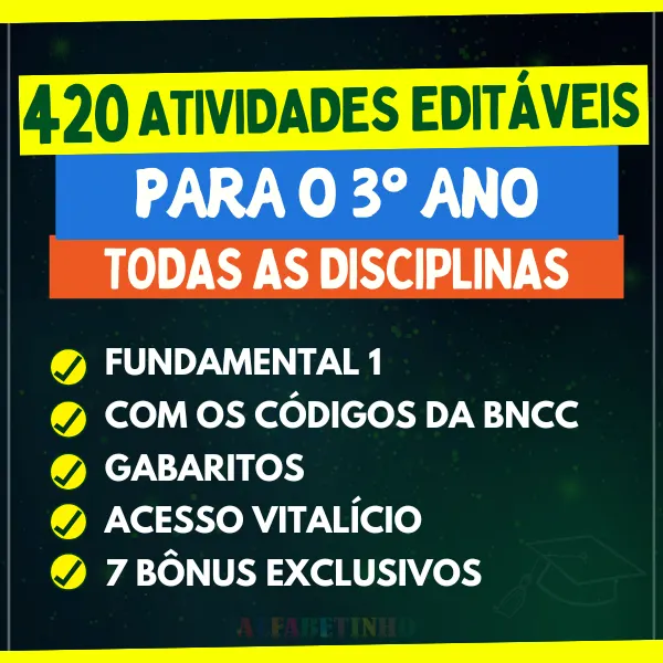 ATIVIDADES - 3º ANO FUNDAMENTAL - BNCC 2025