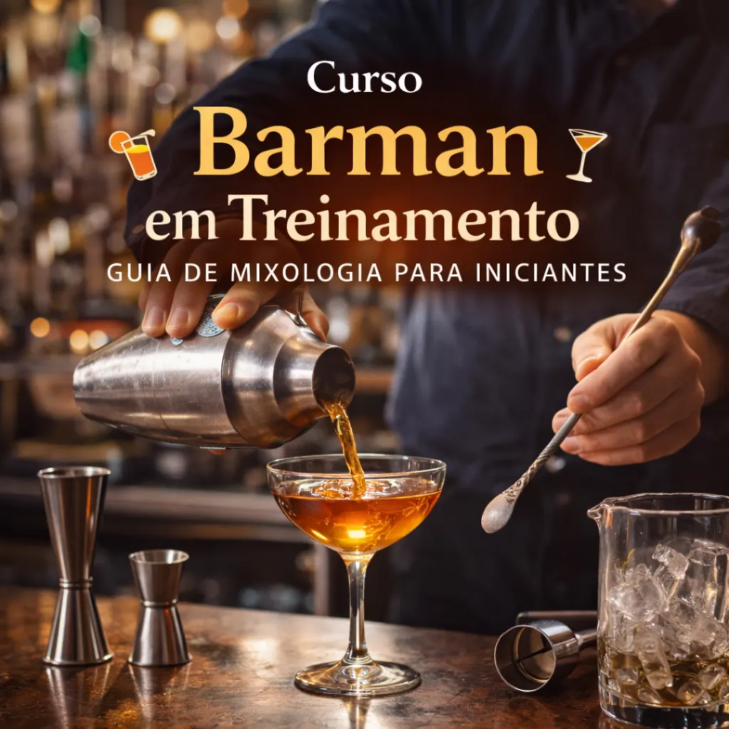 Curso de Barman Em Treinamento Guia De Mixologia Para Iniciantes