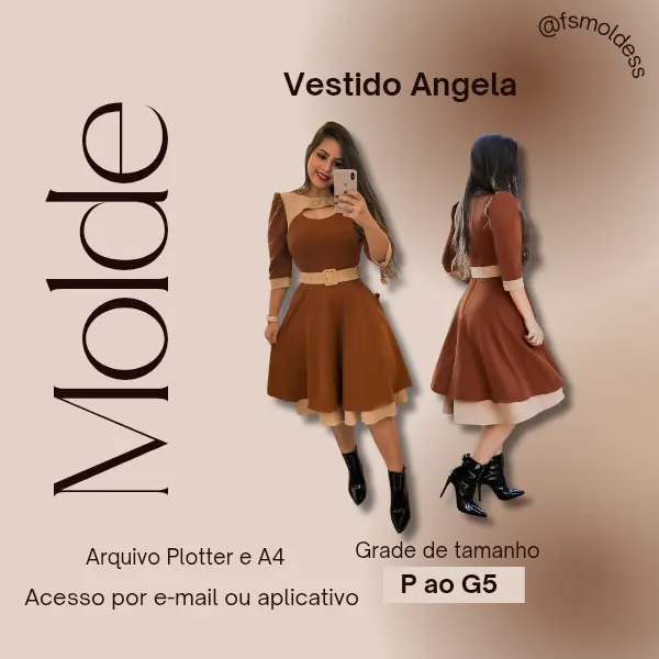 Molde vestido Angela
