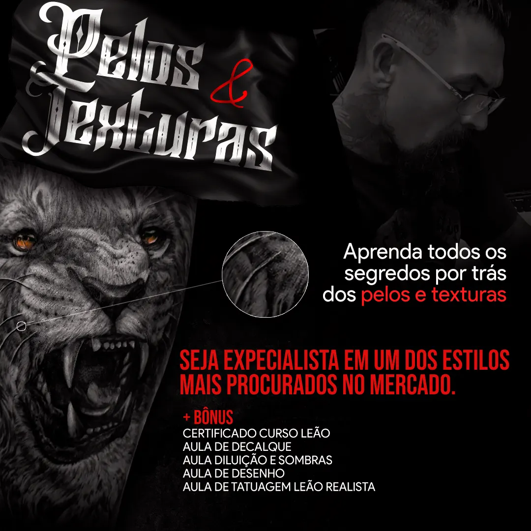 Curso de tatuagem - com ênfase em pelos e texturas