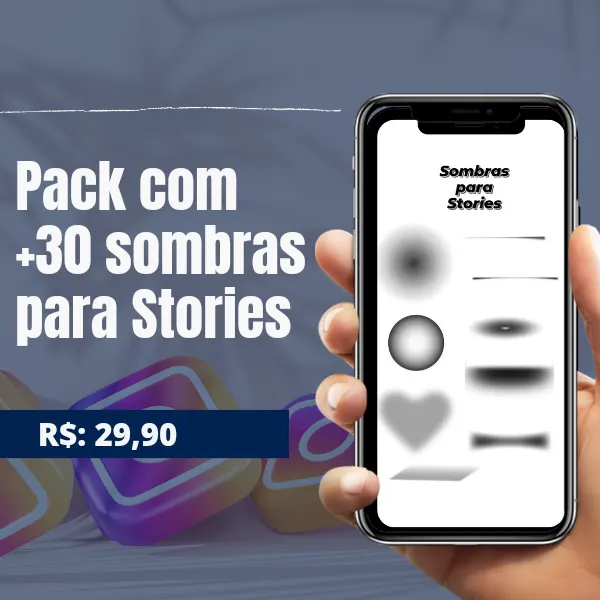Pack com +30 sombras para stories criativos