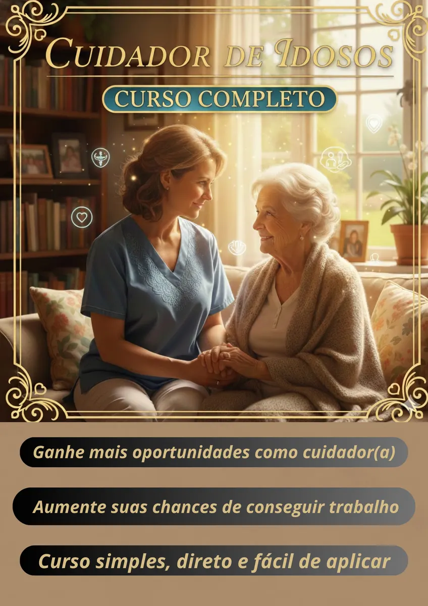 CURSO COMPLETO CUIDADOR DE IDOSOS E INICIANTES
