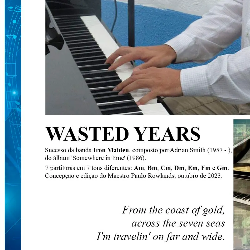 PARTITURA de WASTED YEARS