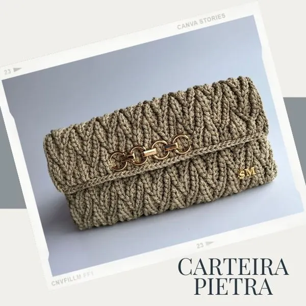 Carteira Pietra - Curso de Crochê