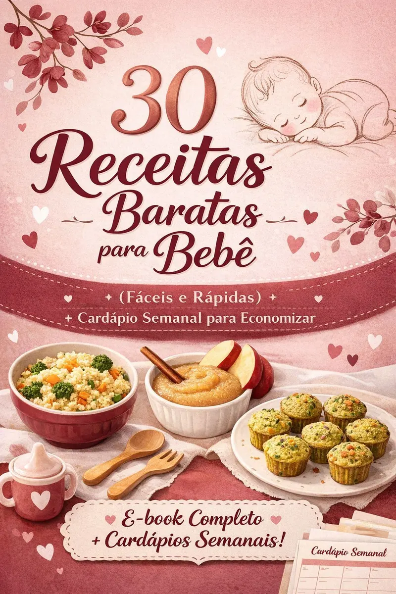 30 Receitas Baratas para Bebês (Fáceis e Rápidas) + Cardápio Semanal para Economizar
