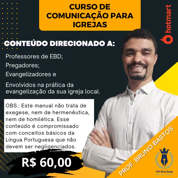 Curso de Português instrumental e Comunicação para Igrejas.