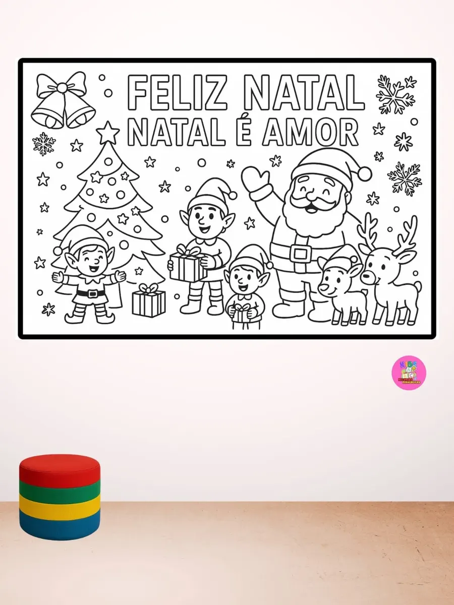 Painel/Cartaz: Natal para colorir