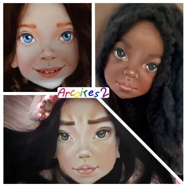 Arcoires fase 2 Curso de pintura realista para iniciantes em boneca de pano