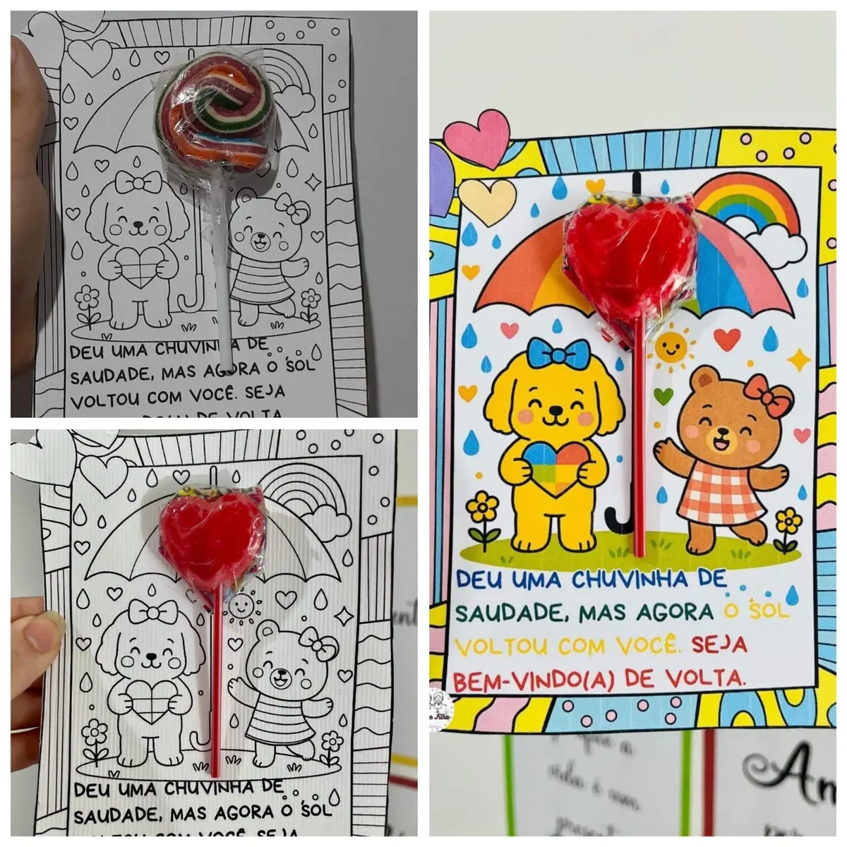 cartão volta as aulas bobbie goods - deu uma chuvinha 🧡