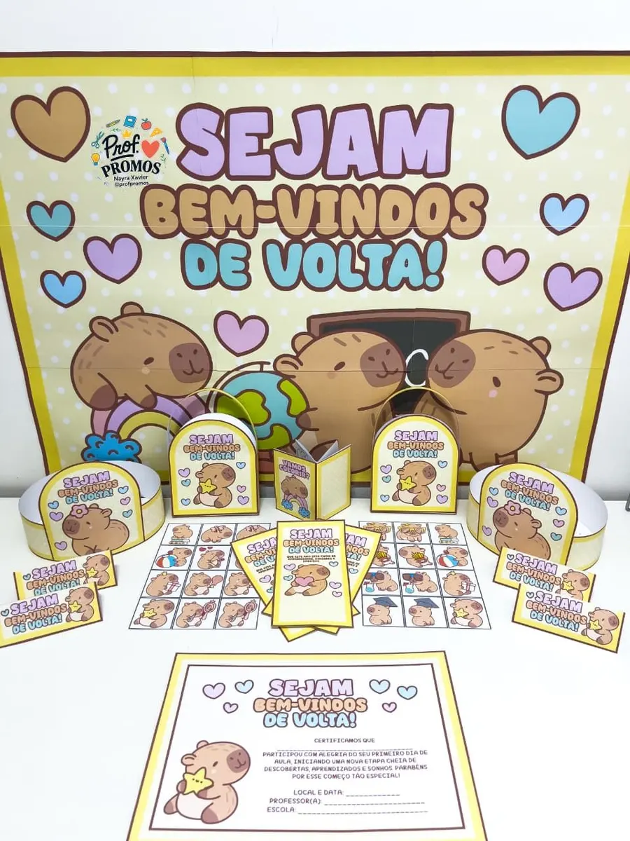 Kit Volta às Aulas – Capivara Fofa🦫💛