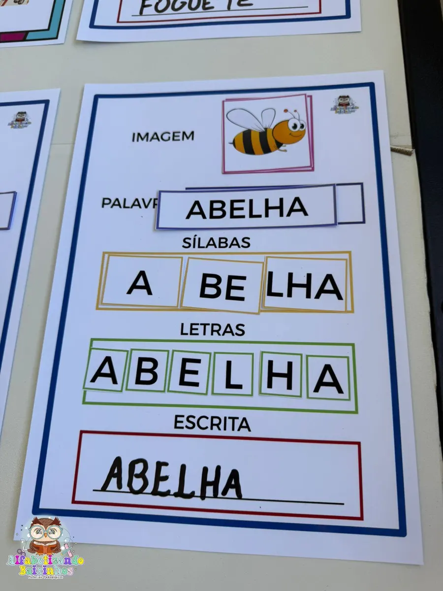 Fichas de Formação e Leitura de Palavra Complexas