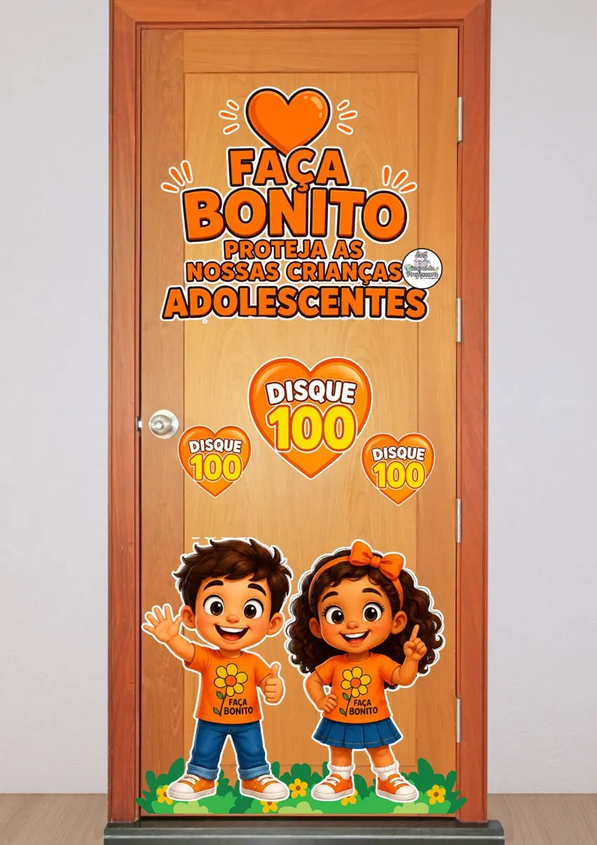 PAINEL MAIO LARANJA PARA PORTA OU PAREDE