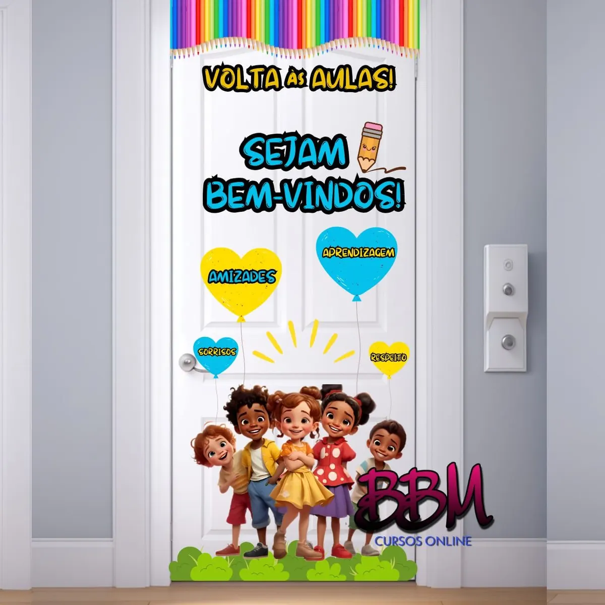 PAINEL VOLTA ÀS AULAS DE PORTA E PAREDE - 2 MODELOS PARA IMPRIMIR