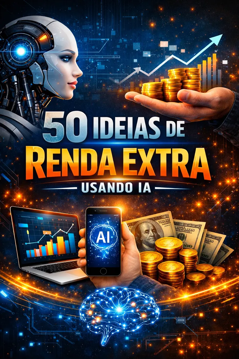 50 Ideias de Renda Extra Usando IA — O Guia Definitivo Para Lucrar Mesmo Começando do Zero