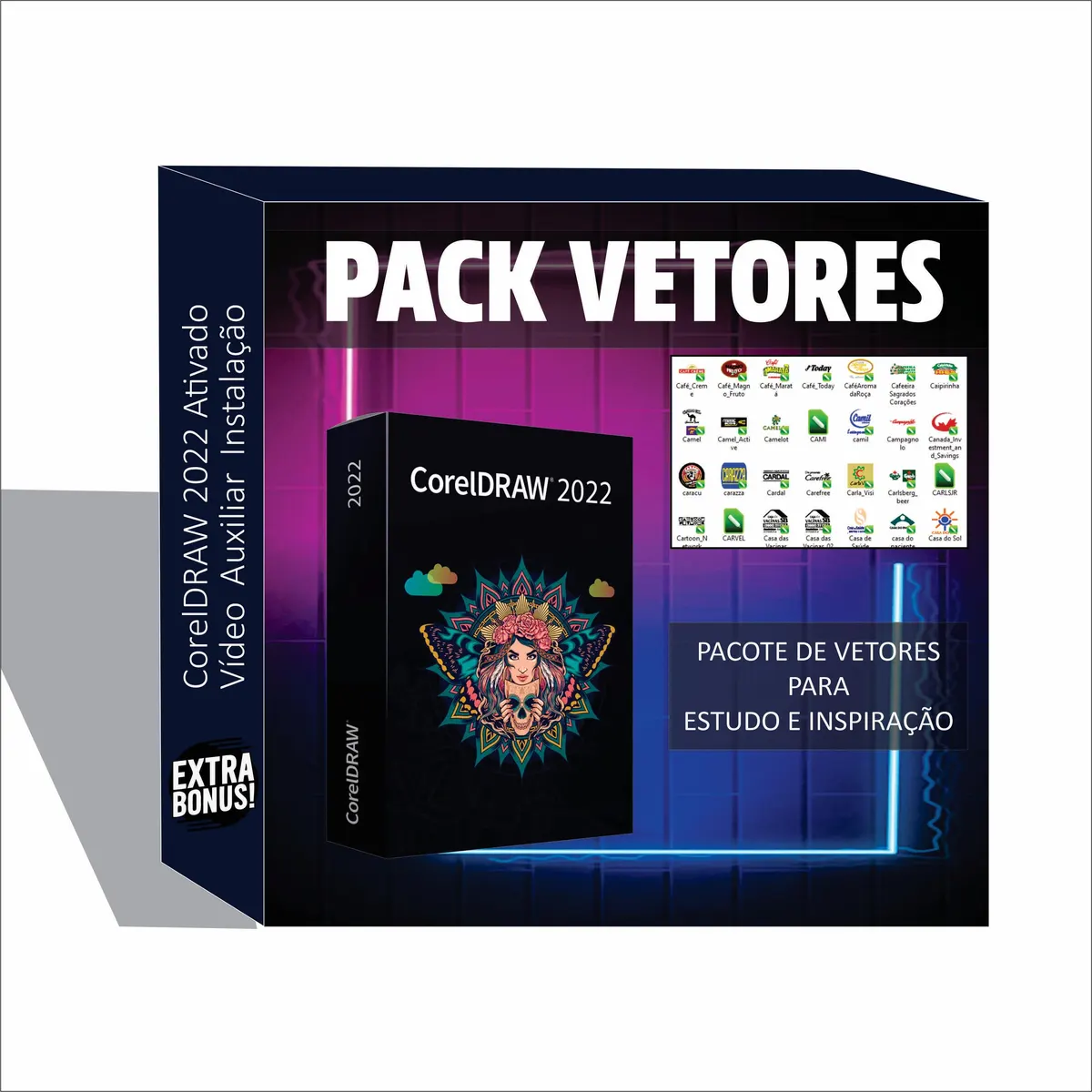 Pacote Exclusivo De Logos Vetores + Corel Draw 2022