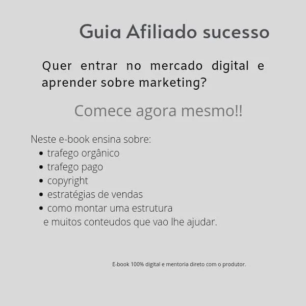 Guia afiliado sucesso