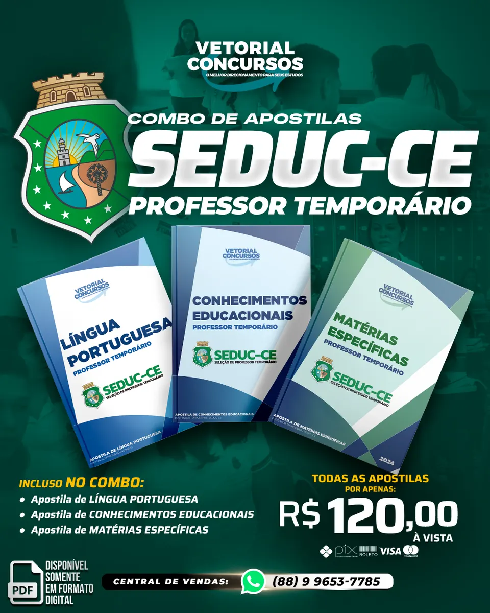 Combo de Apostilas para Professor de Geografia SEDUC-CE