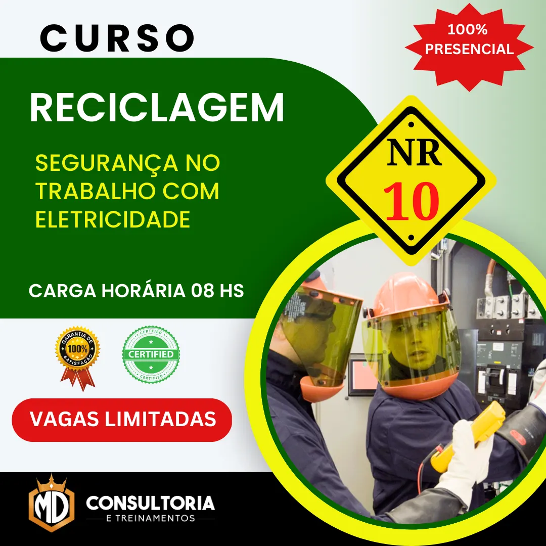 Reciclagem - NR-10 - Segurança no Trabalho com Eletricidade - Curso Presencial