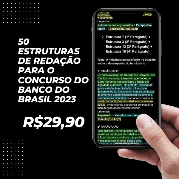 50 ESTRUTURAS DE REDAÇÃO PARA O CONCURSO DO BANCO DO BRASIL 2023