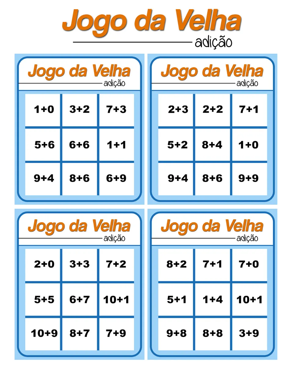 Jogo da velha da adição