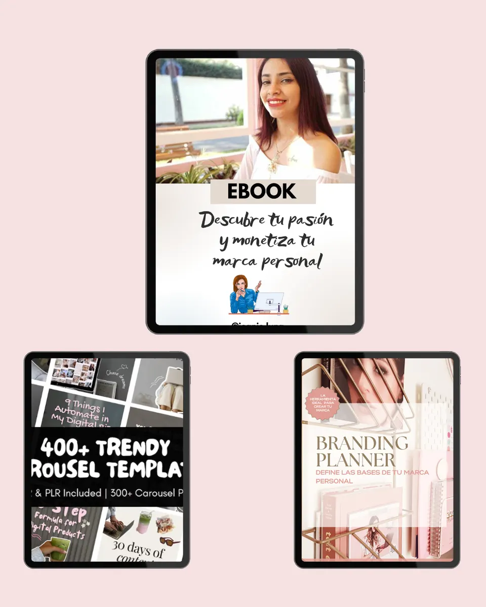 Bundle : Ebook Monetiza tu marca personal + Kit de Branding de marca + Plantilla de carrusel
