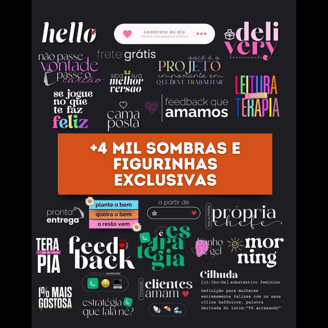 +4 MIL Sombras e Figurinhas para Stories