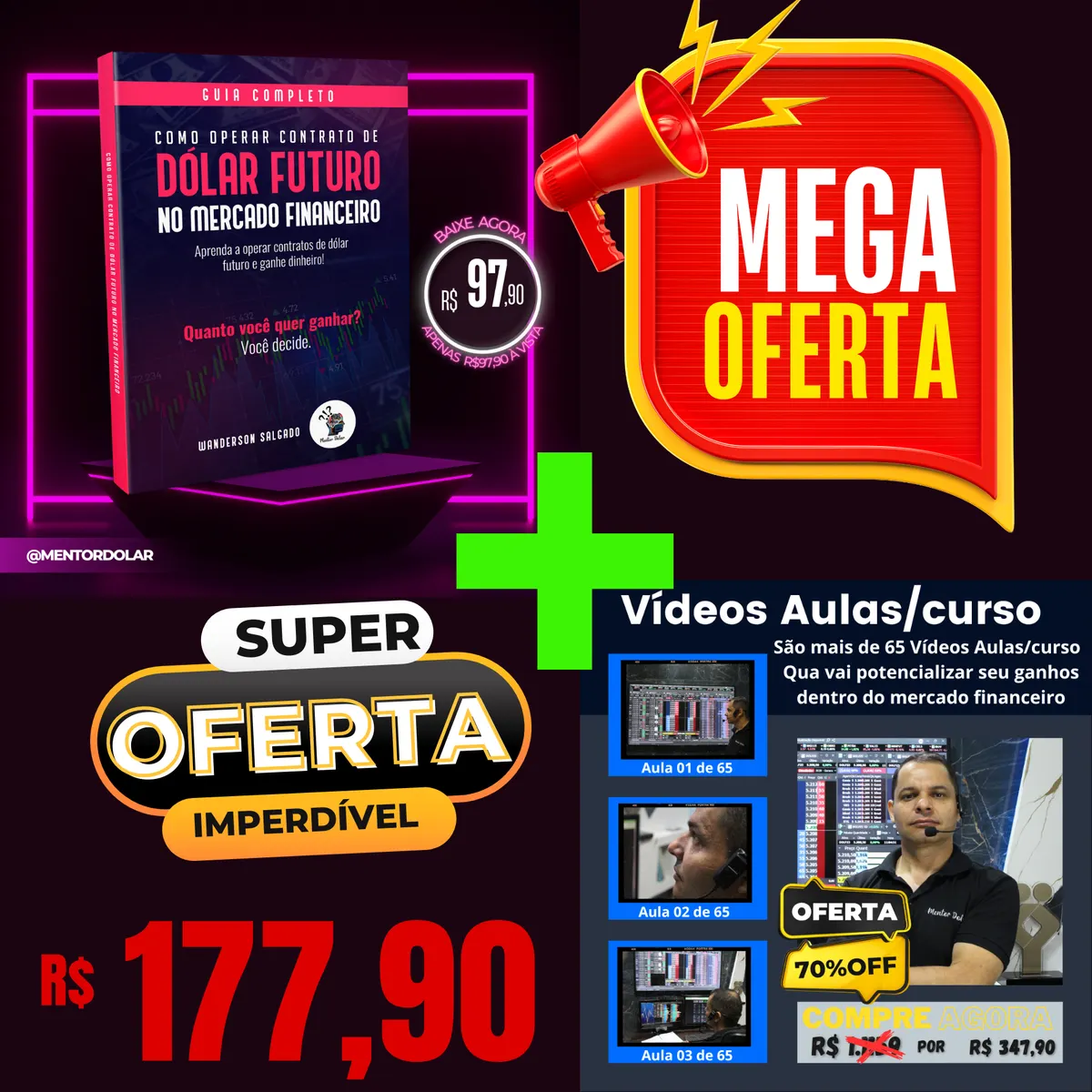 Guia Completo de como operar contrato em Dólar futuro Videos Aulas / Cursos + Ebook