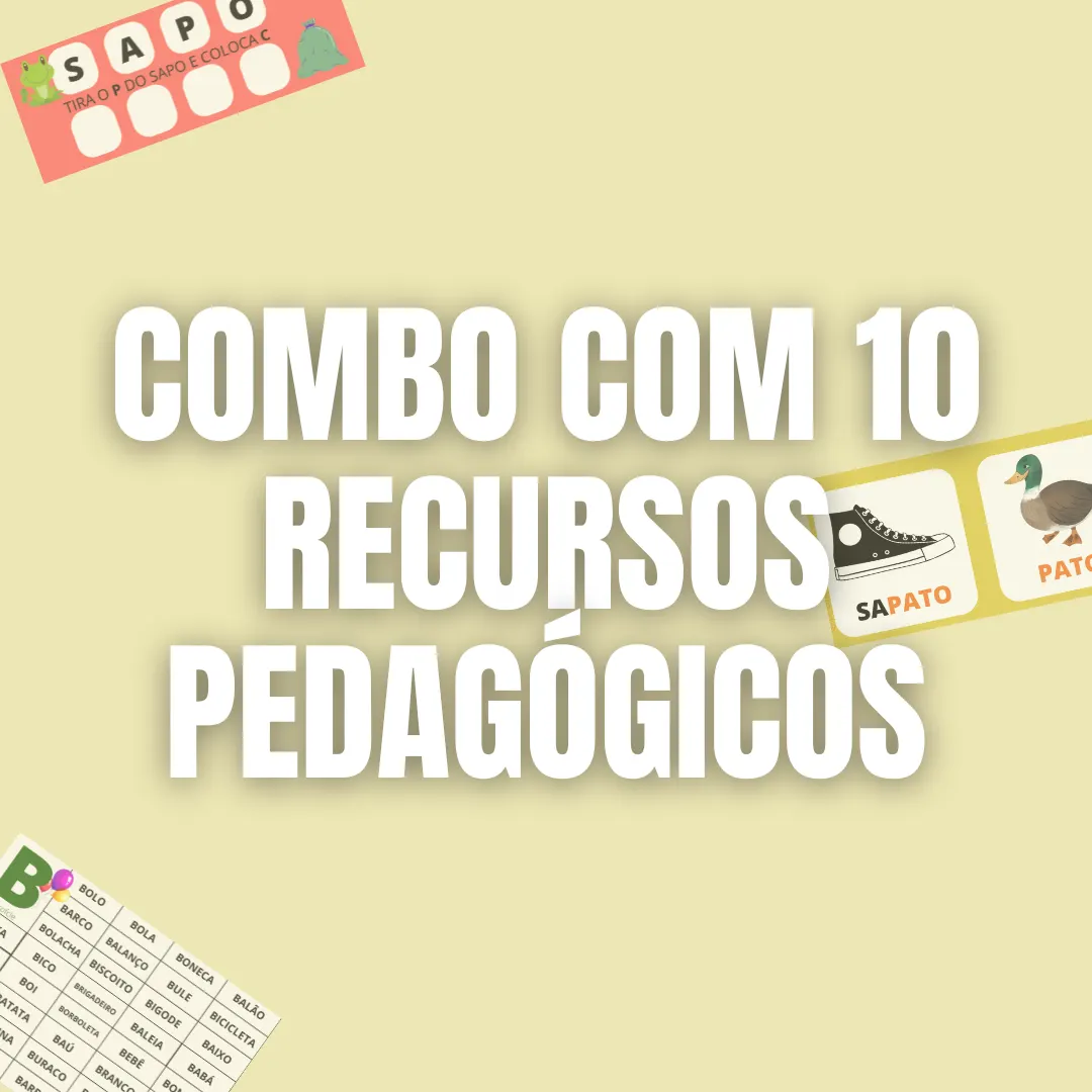 Combo de Recursos Pedagógicos para Alfabetização