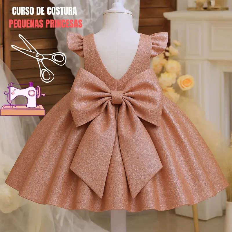 Curso Pequenas Princesas - Vestido de Festa de Luxo Infantil