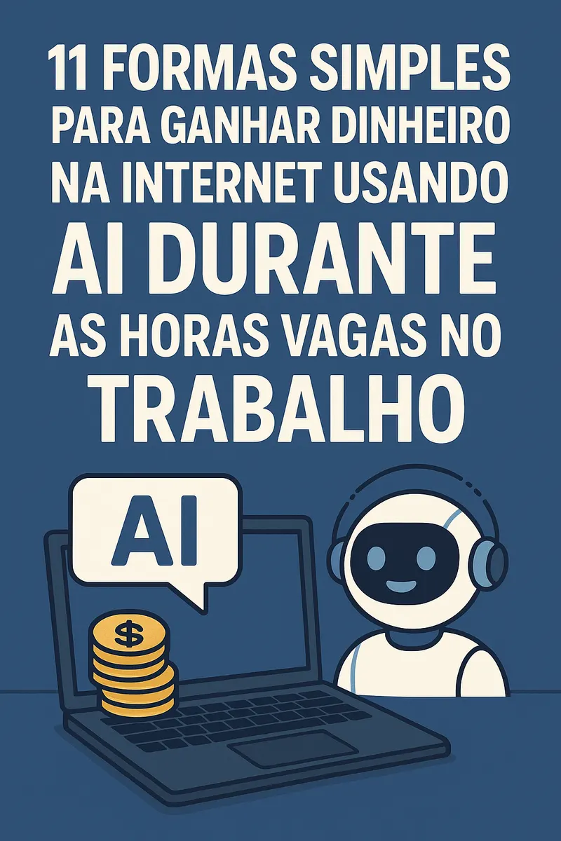 11 FORMAS SIMPLES PARA GANHAR DINHEIRO NA INTERNET USANDO AI DURANTE AS HORAS VAGAS NO TRABALHO