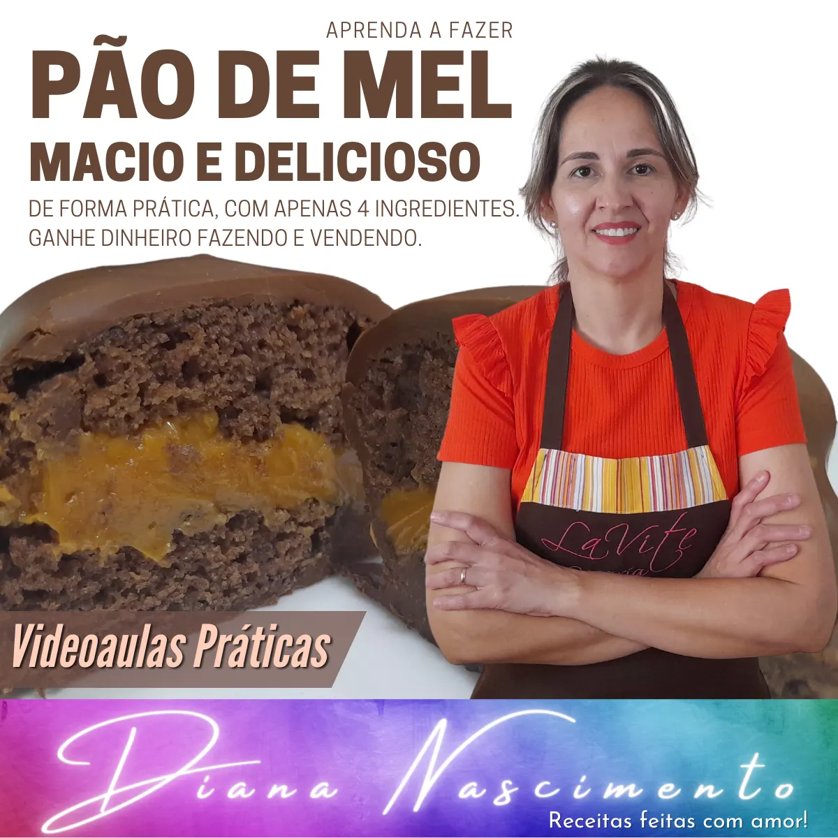 Pão de mel macio e delicioso com apenas 4 ingredientes - Faça e Venda